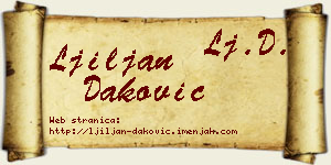 Ljiljan Daković vizit kartica